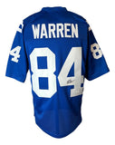 Tyler Warren Indianapolis Signed Blue Football Jersey JSA
