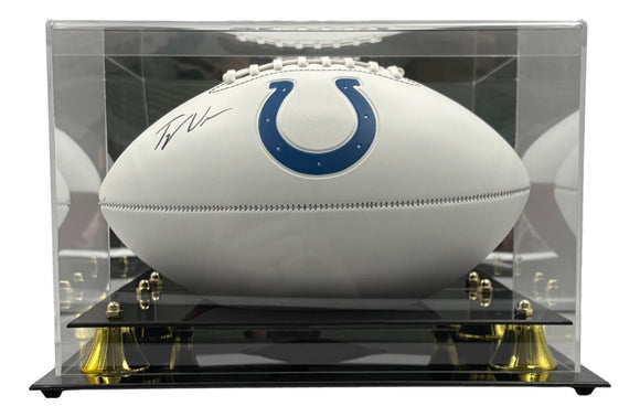 Tyler Warren Signed Indianapolis Colts Logo Football Fanatics w/ Case