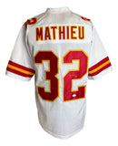 Tyrann Mathieu Kansas City Signed White Football Jersey JSA Hologram