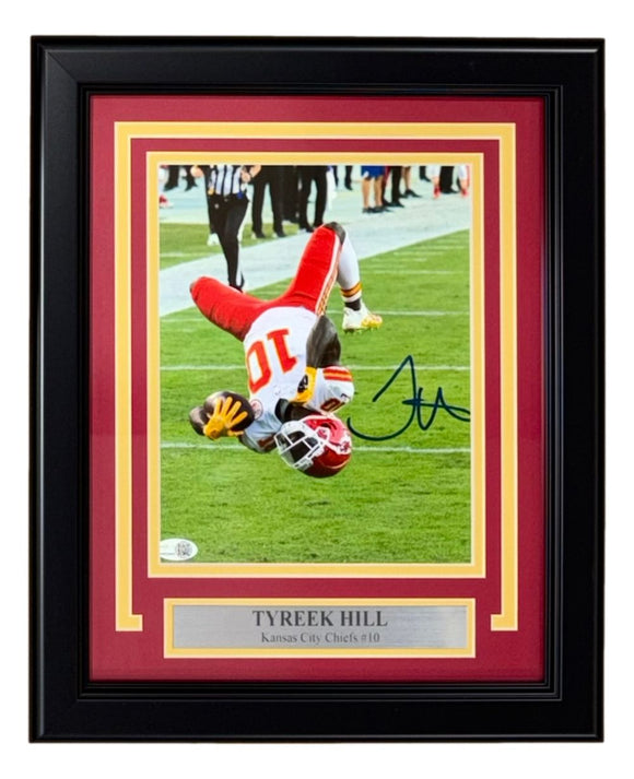 Tyreek Hill Signed Framed 8x10 Kansas City Chiefs Photo JSA QR Hologram