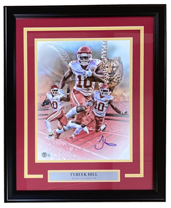 Tyreek Hill Signed Framed 11x14 Kansas City Chiefs Collage Photo BAS