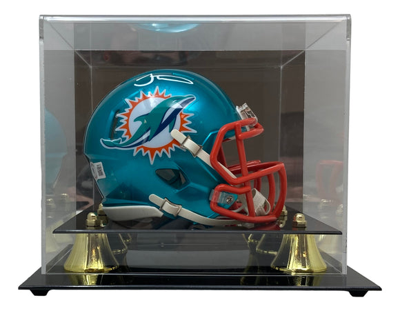 Tyreek Hill Signed Miami Dolphins Flash Mini Speed Replica Helmet BAS w/ Case Sports Integrity
