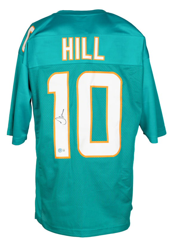 Tyreek Hill Signed Custom Teal Pro Style Football Jersey BAS ITP