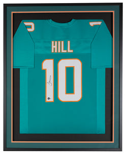 Tyreek Hill Signed Framed Custom Teal Pro Style Football Jersey BAS ITP