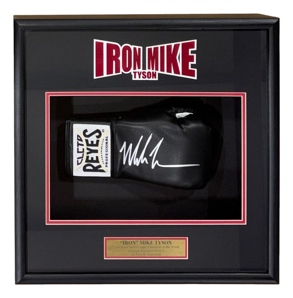 Mike Tyson Signed Black Right Hand Cleto Reyes Boxing Glove Shadowbox JSA Holo