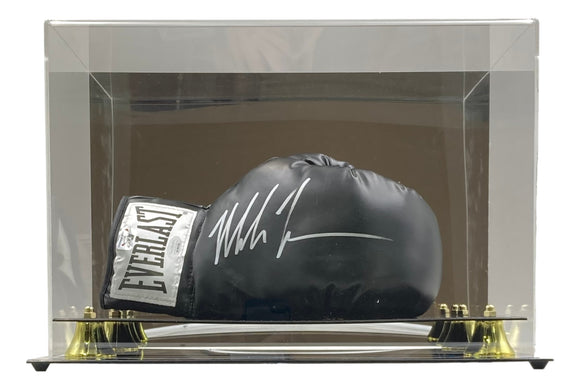 Mike Tyson Signed Black Everlast Right Hand Boxing Glove w/ Deluxe Case JSA Sports Integrity