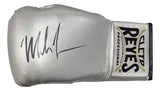 Mike Tyson Signed Left Hand Silver Cleto Reyes Boxing Glove JSA QR Hologram