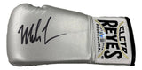 Mike Tyson Signed Left Hand Silver Cleto Reyes Boxing Glove BAS