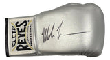 Mike Tyson Signed Right Hand Silver Cleto Reyes Boxing Glove JSA QR Hologram