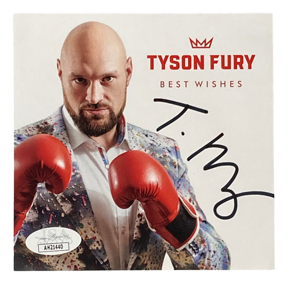 Tyson Fury Signed 5x5 CD Insert JSA Sports Integrity