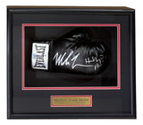Mike Tyson Evander Holyfield Signed Framed Black Everlast Right Hand Glove JSA
