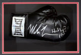 Mike Tyson Evander Holyfield Signed Framed Black Everlast Right Hand Glove JSA