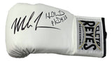 Mike Tyson Evander Holyfield Signed Left Hand White Cleto Reyes Boxing Glove JSA