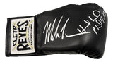 Mike Tyson Evander Holyfield Signed RH Black Cleto Reyes Boxing Glove JSA