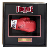 Mike Tyson Signed Framed Red Right Hand Everlast Boxing Glove Tyson Hologram