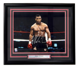 Mike Tyson Signed Framed 16x20 Stare Boxing Photo JSA QR Hologram