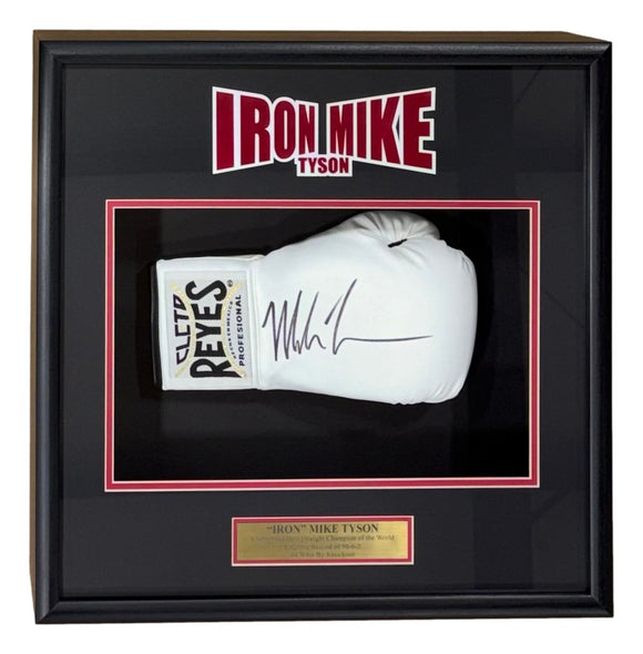 Mike Tyson Signed White Right Hand Cleto Reyes Boxing Glove Shadowbox JSA Holo