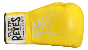 Mike Tyson Signed In Silver Right Hand Yellow Cleto Reyes Boxing Glove JSA ITP Sports Integrity