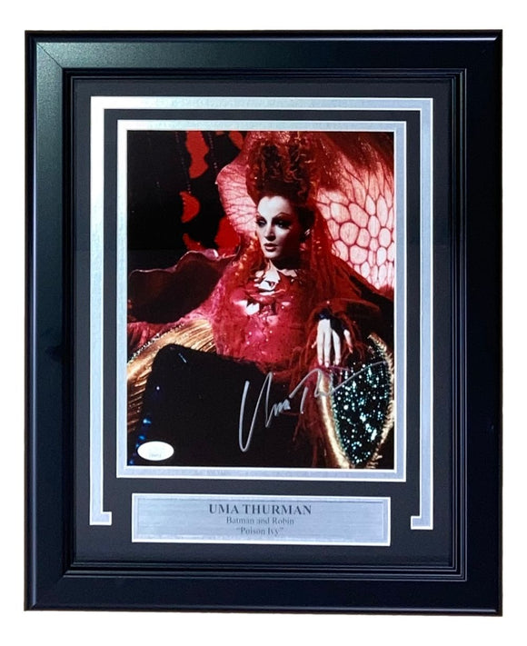 Uma Thurman Signed Framed 8x10 Batman & Robin Poison Ivy Photo JSA