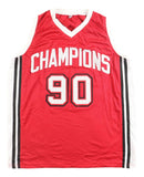 1989-90 UNLV Larry Johnson Augmon Hunt Scurry Signed Red Basketball Jersey BAS