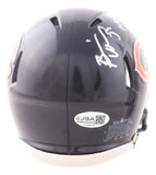Brian Urlacher Lance Briggs Signed Chicago Bears Mini Speed Helmet JSA QR