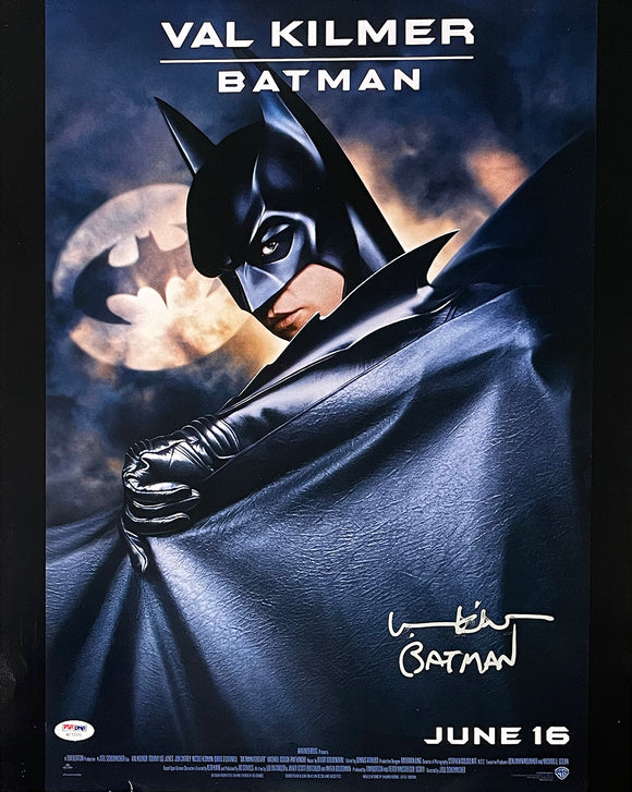 Val Kilmer Signed 16x20 Batman Photo Batman Inscribed PSA Hologram  AC12323