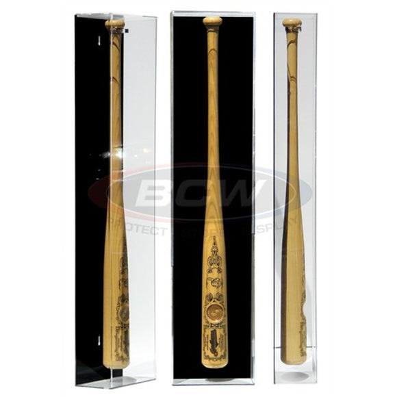 BCW Acrylic Baseball Bat Display Case-Vertical-Black Back