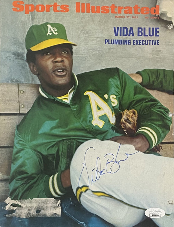 Vida Blue Signed Oakland Athletics Sports Illustrated Magazine Cover JSA AL44239 Sports Integrity