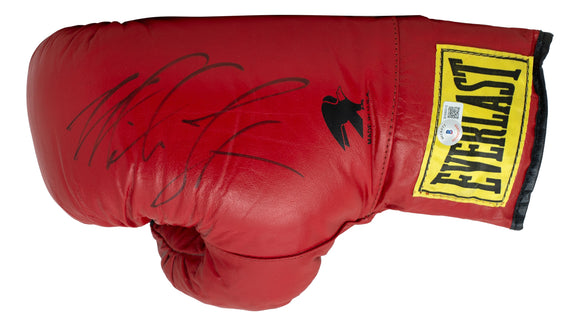 Vintage Mike Tyson Signed Red Right Everlast Boxing Glove BAS Sports Integrity
