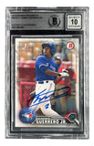 Vladimir Guerrero Jr Signed 2016 Topps #BP55 Blue Jays Rookie Card BAS Auto 10