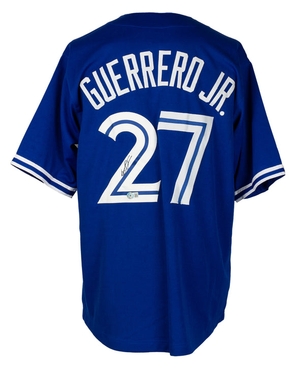 Vladimir Guerrero Jr. Signed Blue Custom Baseball Jersey BAS Sports Integrity