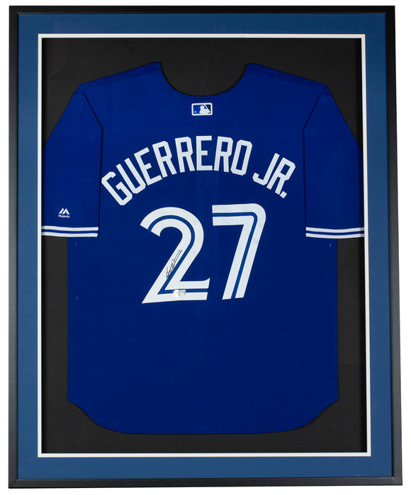 Vladimir Guerrero Jr. Signed Framed Blue Jays Majestic Baseball Jersey BAS Sports Integrity