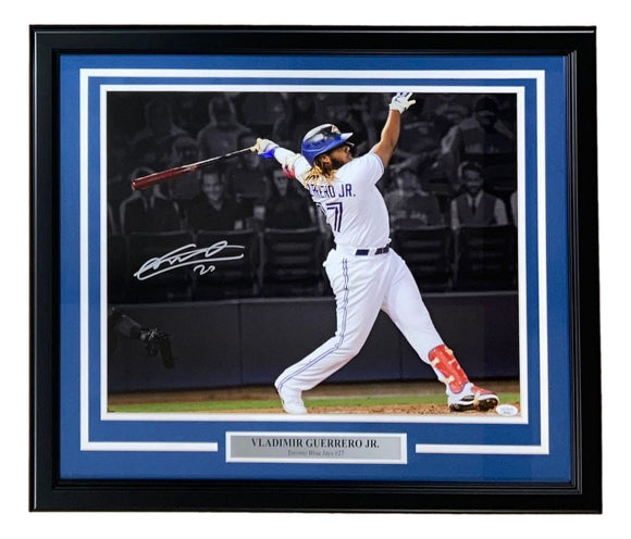 Vladimir Guerrero Jr. Signed Framed 16x20 Toronto Blue Jays Spotlight Photo JSA
