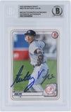 Anthony Volpe Signed 2020 Bowman Draft #BD178 Yankees Rookie Card BAS Witnessed
