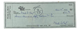 The Waite Hoyt New York Yankees Signed Personal Bank Check #844 by Sports Integrity features a signature, patterned background, and detailed banking info—an authentic collector's item.