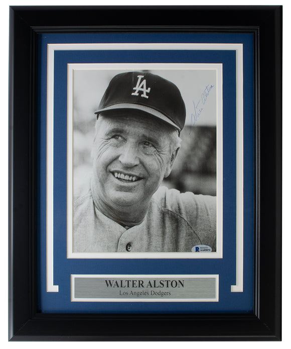 Walter Alston Signed Framed Los Angeles Dodgers 8x10 Photo BAS LOA Sports Integrity