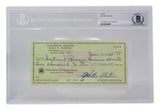 Walter Alston Signed Los Angeles Dodgers Personal Bank Check #1141 BGS