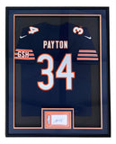 Walter Payton Framed Bears Nike Football Jersey w/ Slabbed Signed Index Card PSA