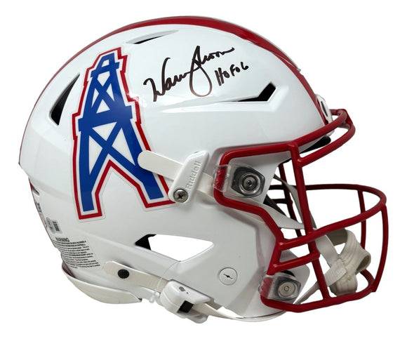 Warren Moon Signed Houston Oilers Full Size Authenic SpeedFlex Helmet HOF 06 BAS