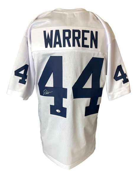 Tyler Warren Penn State Signed White Football Jersey JSA – Sports