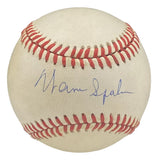 Warren Spahn Braves Signed Official National League Baseball BAS BH079989