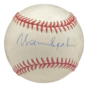 Warren Spahn Braves Signed Official National League Baseball BAS BH079980