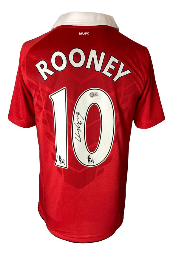 Wayne Rooney Signed Manchester United Red Nike Medium Soccer Jersey BAS