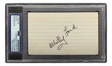 Whitey Ford Signed Index Card New York Yankees PSA/DNA