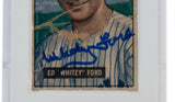 Whitey Ford Signed 1951 Bowman New York Yankees Rookie Card #1 PSA/DNA Sports Integrity