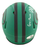 Dontayvion Wicks Signed Packers Rave Mini Speed Helmet Go Pack JSA QR Hologram