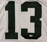 Dontayvion Wicks Green Bay Signed White Football Jersey JSA QR Hologram