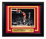 Dominique Wilkins Signed Framed 8x10 Atlanta Hawks Spotlight Dunk PSA/DNA