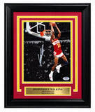 Dominique Wilkins Signed Framed 8x10 Atlanta Hawks Spotlight Reverse Dunk PSA