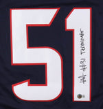 Will Anderson Houston Signed Navy Football Jersey The Terminator BAS